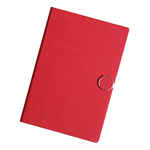 Housoutil 1 Stück Rotes PU Cover Notizbuch mit Ringverschluss Schreib und Memo Tool für Schule Büro und Zuhause für Schüler und Kreative Köpfe von Housoutil