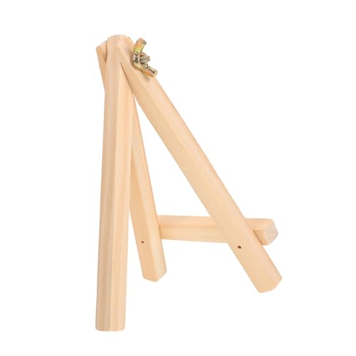 Housoutil 1 Stück Tischplatte aus Holz Staffeleien klein Desktop -Staffelei werbeaufsteller holzaufsteller tischkartenhalter Fotomalerei Dreieck Staffelei Halterung für Fotorahmen Bambus von Housoutil