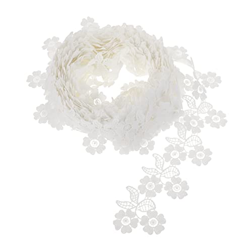 Housoutil 1 Stück Wasserlösliches Spitzenband mit Blumenmuster für Diy Nähprojekte Kleidung und Bastelarbeiten Yards Hochwertiges Dekorationszubehör von Housoutil