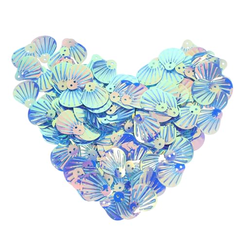 Housoutil 1 flache paillettenpailletten handgemachte schmuckherstellung Textilverzierungen Basteln mit Pailletten Modezubehör Pailletten-Pailletten farbige Pailletten PVC Sky-blue von Housoutil