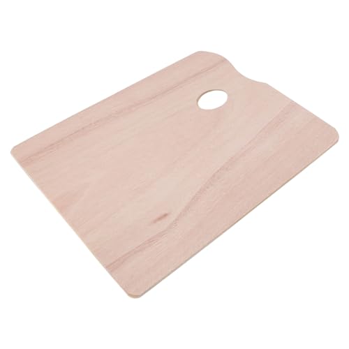 Housoutil 1 x quadratisches Farbmischtablett aus Holz mit Handgriff für Ölgemälde, langlebige Farbplatte für Künstler, leichtes Design für Aquarell für den Heimgebrauch von Housoutil