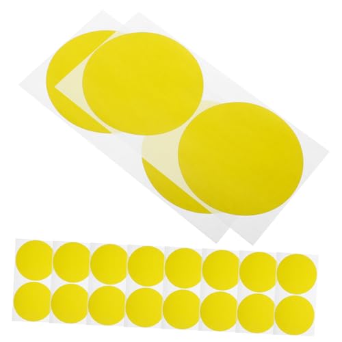 Housoutil 10 Blatt Farbpunkt-Aufkleber cute stickers namens sticker names aufkleber name stickers namen sticker Schild Stichworte Etikett runde Geschenkaufkleber Kreisaufkleber Papier Yellow von Housoutil
