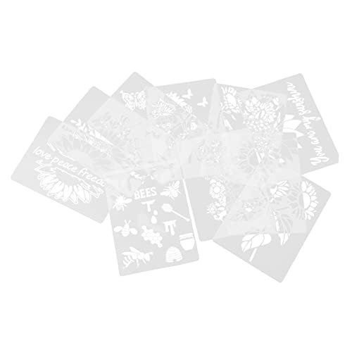 Housoutil 10 Blatt Sonnenblume Schablonen Wiederverwendbare Malvorlagen für Wandkunst Diy Projekte und Kreative Bastelarbeiten für Einzigartige Dekorationen von Housoutil