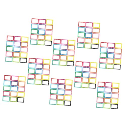 Housoutil 10 Blatt selbstklebende Etikettenaufkleber Aufkleber-Etiketten Farbige Etiketten Aufkleber leere Aufkleber Mehrzwecketikettenaufkleber Sortieraufkleber Kupferplattenaufkleber von Housoutil