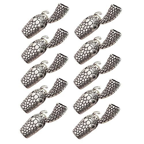 Housoutil 10 Paare Kettenverschlüsse und Verschlüsse ersatzteile bastelzeug aufschraubschloss the craft Armband Knebelverschluss Knebelverschlüsse für die Schmuckherstellung Legierung Silver von Housoutil