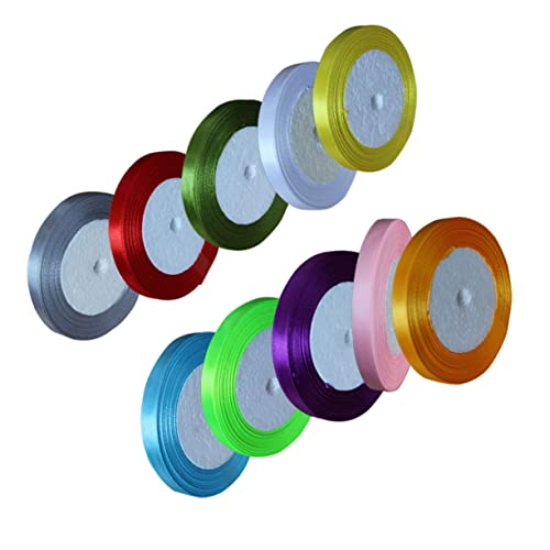 Housoutil 10 Rollen Polyester Geschenkband Farben Rot Orange Militärgrün Himmelblau Lila Weiß Neon Grün Zitronengelb für Hochzeiten Bastelarbeiten und Geschenkverpackungen Housoutil 10 Rollen Polyester Geschenkband Farben Rot Orange Militärgrün Himmelblau Lila Weiß Neon Grün Zitronengelb für Hochzeiten Bastelarbeiten und Geschenkverpackungen von Housoutil