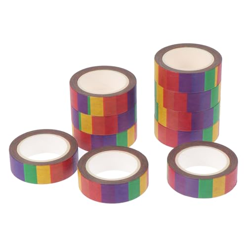 Housoutil 10 Rollen Rainbow Washi Tape Dekorative Klebebänder für Journaling Scrapbooking und Basteln Selbstklebende Aufkleber für Kreative Projekte und Kindergeburtstage Housoutil 10 Rollen Rainbow Washi Tape Dekorative Klebebänder für Journaling Scrapbooking und Basteln Selbstklebende Aufkleber für Kreative Projekte und Kindergeburtstage von Housoutil