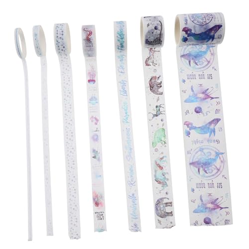 Housoutil 10 Rollen Scrapbook Klebeband Set Notizbuch Sticker für Diy Journaling und Bastelarbeiten für Scrapbooking und Geschenkverpackungen von Housoutil