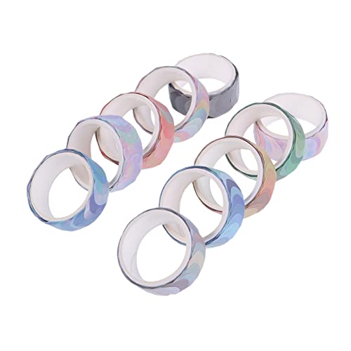 Housoutil 10 Rollen Washi Tape Dekorative Klebebänder für Scrapbooking Diy Projekte Tagebuchgestaltung und Mehr Einfach Abzureißen und Rückstandslos Entfernbar von Housoutil