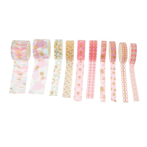 Housoutil 10 Rollen Washi Tape Dekoratives Klebeband Zartem Design für Scrapbooking Tagebuch Diy Handwerk und Geschenkverpackung für Bastelprojekte und Kunstliebhaber von Housoutil