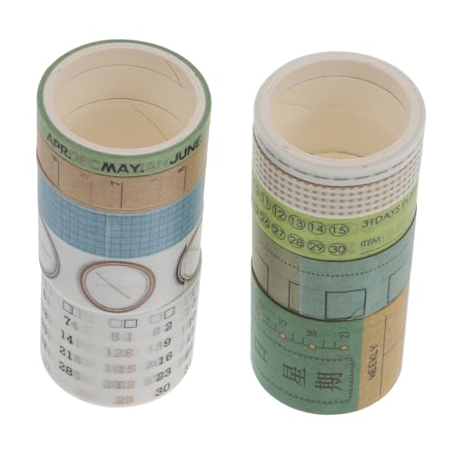 Housoutil 10 Rollen Washi-Tape süßes Papierband Klebeband klar Kunst Dekoration Schrottbuch Notizbuch dekoratives Klebeband für DIY Scrapbooking Washi Tape Japanisches Papier von Housoutil