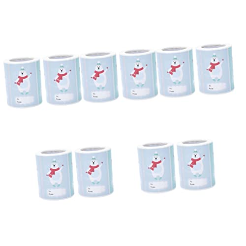 Housoutil 10 Rollen Weihnachtliche Geschenkaufkleber mit Festlichen Motiven Selbstklebend Hohe Haftkraft Dekorativ für Geschenkverpackungen und Glatte Oberflächen für Weihnachtsgeschenke und Housoutil 10 Rollen Weihnachtliche Geschenkaufkleber mit Festlichen Motiven Selbstklebend Hohe Haftkraft Dekorativ für Geschenkverpackungen und Glatte Oberflächen für Weihnachtsgeschenke und von Housoutil