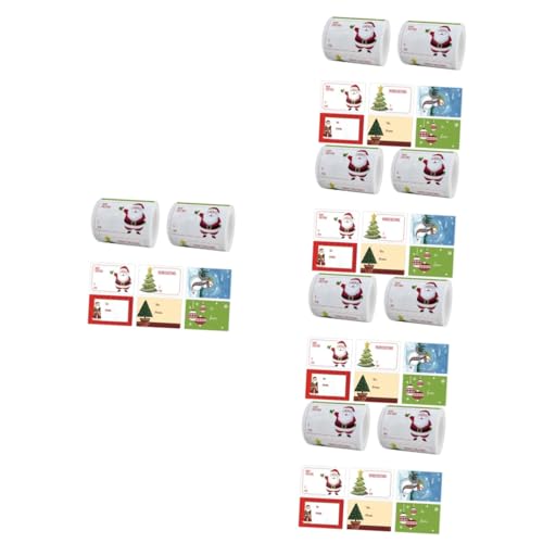Housoutil 10 Rollen Weihnachtsaufkleber Selbstklebende Geschenkbox Etiketten mit Xmas Motiven Dekorative Siegelaufkleber für Geschenkverpackung Umschläge Papiertüten Festliche Housoutil 10 Rollen Weihnachtsaufkleber Selbstklebende Geschenkbox Etiketten mit Xmas Motiven Dekorative Siegelaufkleber für Geschenkverpackung Umschläge Papiertüten Festliche von Housoutil