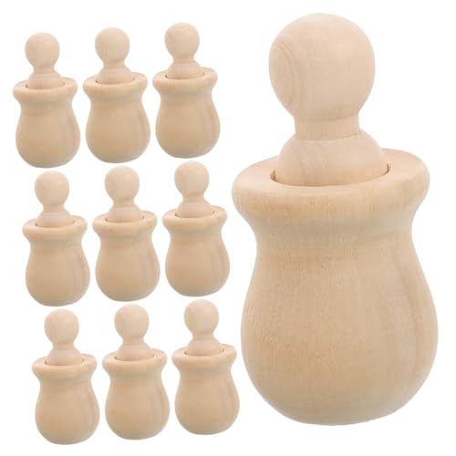 Housoutil 10 Satz Graffiti-holzfigur Anbindung Für Unvollendete Peg-puppen Menschen Diy Holzpflockpuppen Steckpuppen Unvollendet Unbemalte Puppen Aus Holz Leere Holzpflockpuppe Hölzern Beige von Housoutil