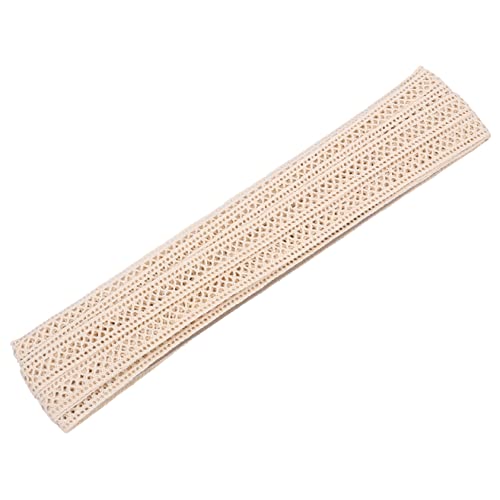 Housoutil 10 Spitze Elegant Quaste Nähen Stoff Hochzeit Blumen Bandrand Beige Baumwollfaden von Housoutil