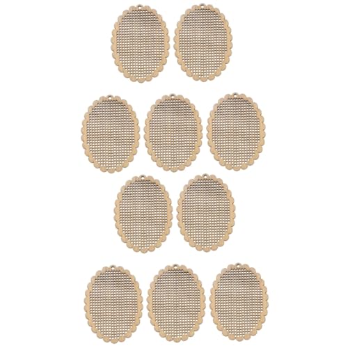 Housoutil 10 Stk. Teiliges Mini Holzset für Kreuzstich Handliche DIY Holzanhänger mit Mehreren Löchern Leicht und Kompakt für Kreative Stickprojekte und Personalisierte Geschenkideen von Housoutil