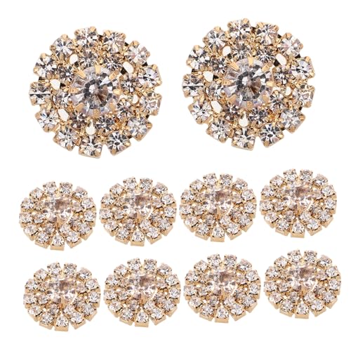 Housoutil 10 Stk. Teiliges Strass Flatback Schmuckset Runde Goldene Strassornamente für Diy Braut Haarschmuck Vielseitige Metallapplikationen für Kleidung Bastelprojekte und Festliche Housoutil 10 Stk. Teiliges Strass Flatback Schmuckset Runde Goldene Strassornamente für Diy Braut Haarschmuck Vielseitige Metallapplikationen für Kleidung Bastelprojekte und Festliche von Housoutil