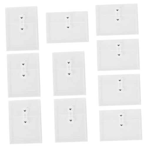 Housoutil 10 Stück Aktenhalter Ordner Aktentasche Mit Knopf Plastikumschläge Plastikumschlag Dokumentenumschlag Button-design-dateitaschen Transparent Pp von Housoutil