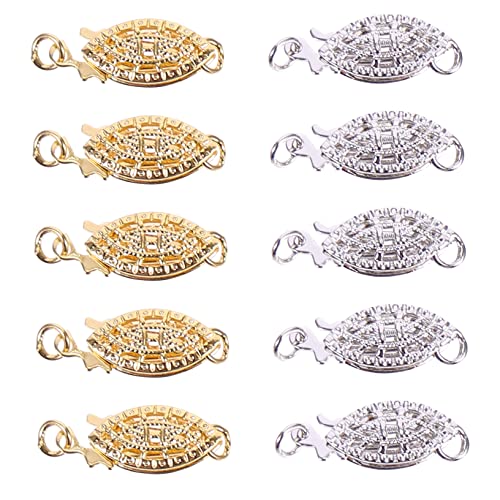 Housoutil 10 Stück Armband-Gliederschließe gleiten Verschlusshaken Schmuckzubehör rostfrei groß Beleg hand schmuck armbandverschluss handwerklicher Verschluss aus Legierung Silver von Housoutil