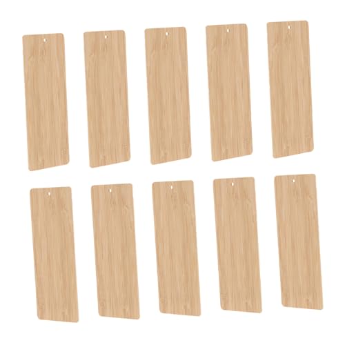 Housoutil 10 Stück Bambus -Lesezeichenmaterial schmucklos dünn Herstellung Schlüssel DIY Buchzeichen Unvollendete Buchzeichen leere lesezeichendekoration leeres Lesezeichen mit Löchern Khaki Housoutil 10 Stück Bambus -Lesezeichenmaterial schmucklos dünn Herstellung Schlüssel DIY Buchzeichen Unvollendete Buchzeichen leere lesezeichendekoration leeres Lesezeichen mit Löchern Khaki von Housoutil