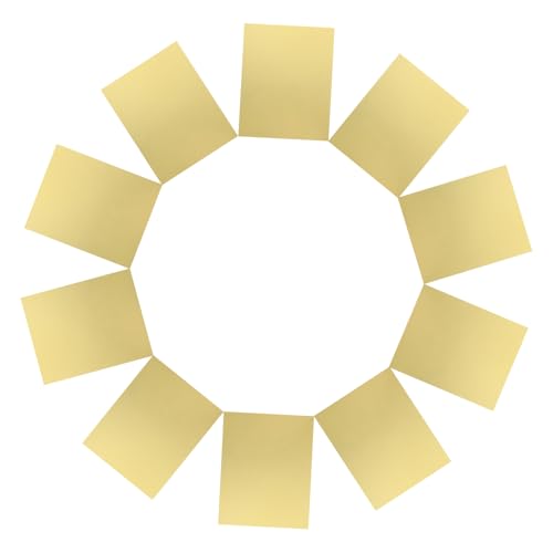 Housoutil 10 Stück Blätter Goldenes Einseitiges Origami Papier Goldpapier Goldfolienpapier Goldmetallic Papier 275G Papier von Housoutil