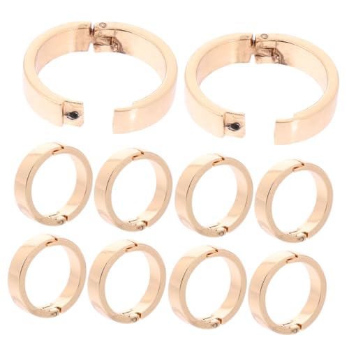 Housoutil 10 Stück Buchringe binden Binderkreis klingelt kleine Heftklammern Kreis Clips Ringe Binderringe lose Binderringe Ringklemme Flash-Karte klingelt Bindungsringe Zinklegierung von Housoutil