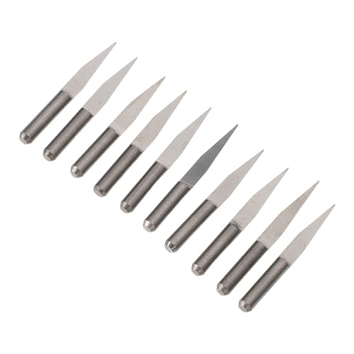 Housoutil 10 Stück Computer Graviermesser Cnc Fräser V Förmiger Fräser Cnc Werkzeuge Holzschnitz Bit Holzbearbeitungszubehör Schnitzbohrer Für Heimwerker Holzstecher Wolframstahl von Housoutil