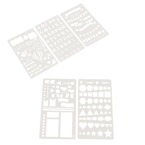 Housoutil 10 Stück Hollow Out Schablonen Malvorlagen für Diy Projekte Wiederverwendbare Zeichenschablonen Hochwertigem Material für Notizbuch Scrapbooking und Bastelarbeiten von Housoutil