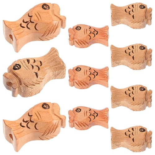 Housoutil 10 Stück Holzperlen Für Halskette Fisch Herstellung Klein Armbänder Anhänger Handgefertigte Perlen Holzperle Selber Machen Schmuckperlen Einzigartige Perlen Light Brown Housoutil 10 Stück Holzperlen Für Halskette Fisch Herstellung Klein Armbänder Anhänger Handgefertigte Perlen Holzperle Selber Machen Schmuckperlen Einzigartige Perlen Light Brown von Housoutil