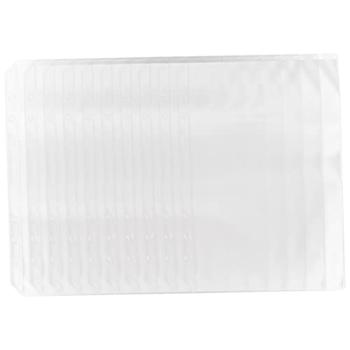 Housoutil 10 Stück Informationstaschen Transparente Organizer Taschen Aufbewahrungstaschen Für Blätter Dokumente Mit Transparenten Beuteln Lochdatei Swift Loose Pouch Protectors von Housoutil
