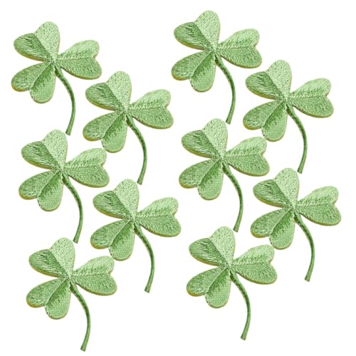 Housoutil 10 Stück Kleidungsversorgung würfelunterlage säckchen gepäckträger rucksack bügel armaturen patches gestickte Aufnäher Kleeblatt-Patch Kleiderflicken kleine Hutflecken Stoff Green Housoutil 10 Stück Kleidungsversorgung würfelunterlage säckchen gepäckträger rucksack bügel armaturen patches gestickte Aufnäher Kleeblatt-Patch Kleiderflicken kleine Hutflecken Stoff Green von Housoutil