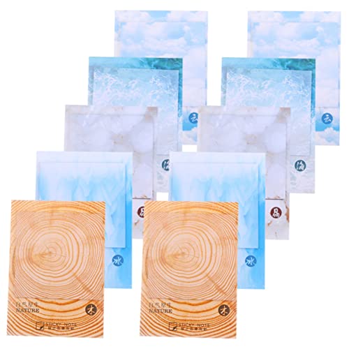 Housoutil 10 Stück Kleine Haftnotizen Teiliges Praktische Selbstklebende Notizzettel für Büro Schule und Zuhause Vielseitige und Portable Memo Pads Niedlichem Design von Housoutil