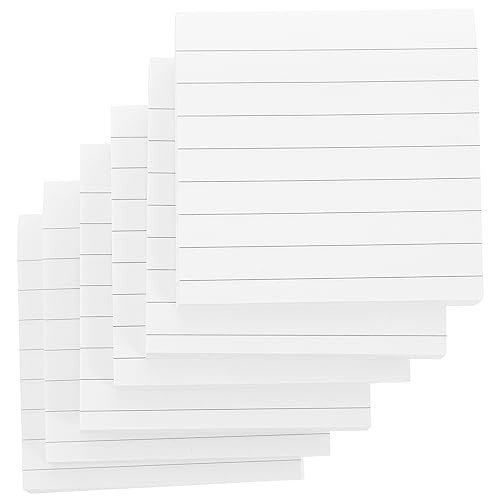 Housoutil 10 Stück Notizbuch Post Notes Liniert Selbstklebende Notizblöcke Klebrige Notizblöcke Liniert Klebrig Selbstklebender Notizblock Selbstklebendes Memo Büro Notizblock von Housoutil