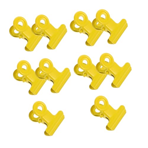 Housoutil 10 Stück Praktische Heftklammern Dokumentclips Mini-bindeklammern Heftklammern Praktische Bindeklammern Süße Bindeklammern Kleine Dateiclips Bindeklammern Mittel Eisen Gelb von Housoutil