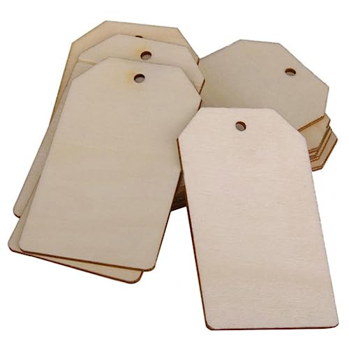 Housoutil 10 Stück Rechteckige Holzplättchen für Bastelprojekte Unlackierte Holzchips für Diy Dekorationen Spiele und Kreative Handarbeiten Umweltfreundliches Material für von Housoutil
