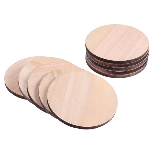 Housoutil 10 Stück Runde Holzscheiben Unbehandelte Holzkreise für DIY Basteln Malen Brennen Holzscheiben Zubehör Housoutil 10 Stück Runde Holzscheiben Unbehandelte Holzkreise für DIY Basteln Malen Brennen Holzscheiben Zubehör von Housoutil