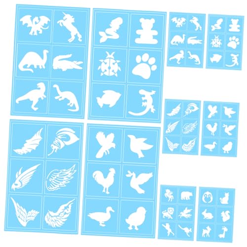 Housoutil 10 Stück Schablonen Zum Schminken Malen Gesichts-körper-malschablonen Gesichtsbemalungsvorlagen Vorlage Für Gesichtsbemalung Schminkschablonen Wiederverwendbar Blue Pvc Housoutil 10 Stück Schablonen Zum Schminken Malen Gesichts-körper-malschablonen Gesichtsbemalungsvorlagen Vorlage Für Gesichtsbemalung Schminkschablonen Wiederverwendbar Blue Pvc von Housoutil