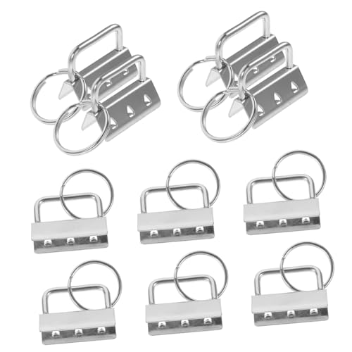 Housoutil 10 Stück Schlüsselanhänger Lanyards Schlüsselanhänger Armband DIY Handtaschenherstellung Schnallen Schlüsselanhänger Schwanzclip Bandenden Klemmen Armband Schlüsselring von Housoutil