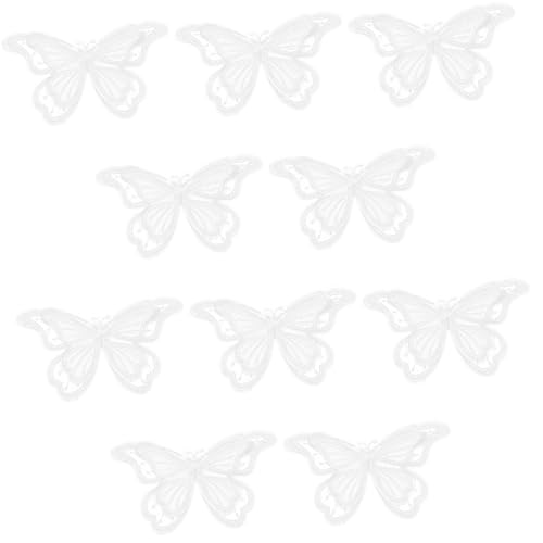 Housoutil 10 Stück Schmetterlings Patches Aufbügelflicken Gesticktem für Hochzeitskleider und Diy Bekleidung Weißes Dekorative Applikationen für Kleidung von Housoutil