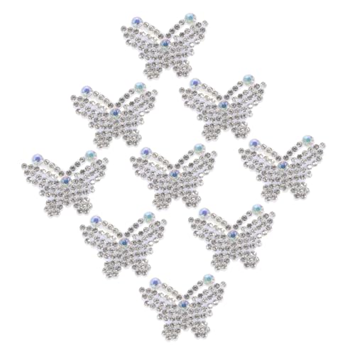 Housoutil 10 Stück Schmetterlingsaufkleber Patch Zarte Fellflecken Schmetterlingsaufnäher Austauschbare Hutaufnäher Kleine Kleiderflicken Kompakte Kleiderflicken Bohren von Housoutil