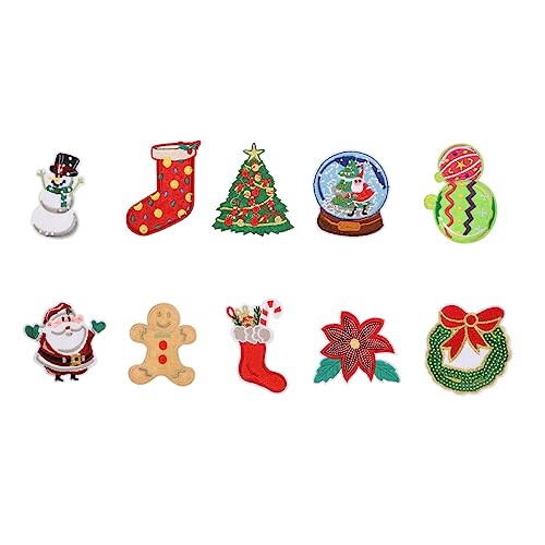 Housoutil 10 Stück Teiliges Bestickte Weihnachts Aufnäher für Kleidung DIY Näh Applikationen Farbige Patches Praktische Reparaturflicken für Jacken Textilien Festliche Bügelbilder Housoutil 10 Stück Teiliges Bestickte Weihnachts Aufnäher für Kleidung DIY Näh Applikationen Farbige Patches Praktische Reparaturflicken für Jacken Textilien Festliche Bügelbilder von Housoutil