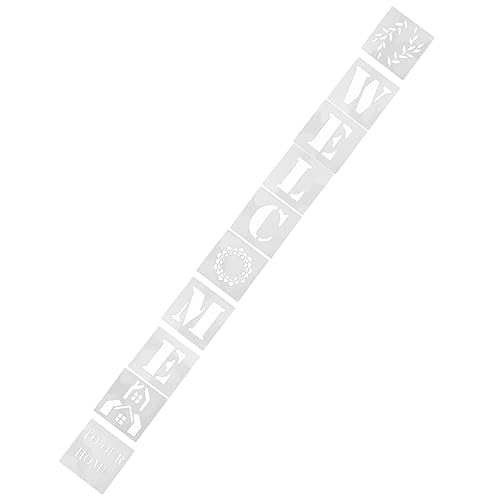 Housoutil 10 Stück Teiliges Diy Welcome Buchstaben Schablonen Pet Wiederverwendbare Malvorlagen für Kreative Projekte Leicht und Wasserfest für Erwachsene von Housoutil