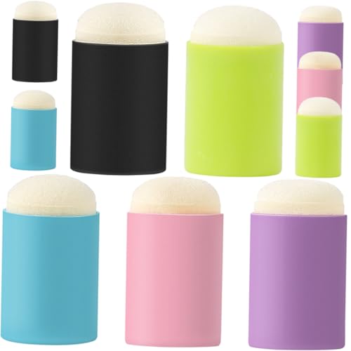 Housoutil 10 Stück Teiliges Finger Sponge Daubers Waschbare Fingerfarben Schwammstempel Hautfreundlich und Geruchlos Vielseitig für DIY Malerei Basteln Kreativität Fördern Leicht Tragbar von Housoutil