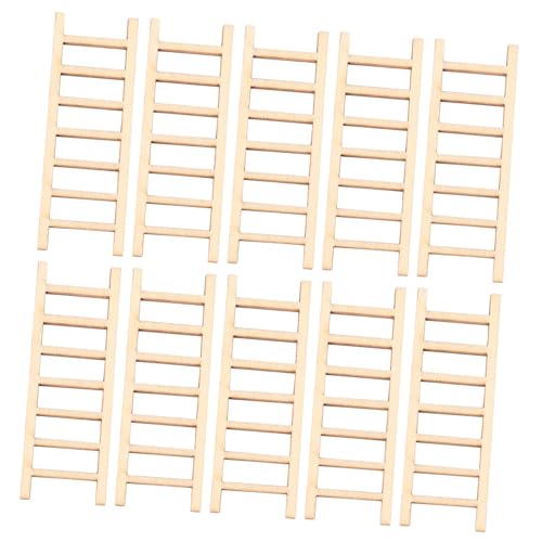 Housoutil 10 Stück Teiliges Holz treppenornament DIY Sukkulenten mikrolandschaft Dekoration für Haus und Geschäft Langlebige Holzdeko für Bonsai und Kreative Szenengestaltung von Housoutil