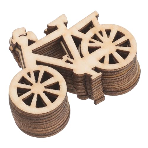 Housoutil 10 Stück Teiliges Holzscheiben Fahrradform DIY Bastelmaterialien Unlackiert Glatt Kanten Sicher für Kinderhand Bastelzubehör Holzdekoration Langlebig und Vielseitig von Housoutil