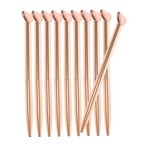 Housoutil 10 Stück Teiliges Kugelschreiber Roségold Mittlere Spitze Herzförmige Metallkugelschreiber mit Blauer Dekoratives Schreibgerät für Valentinstag Büro Hochzeit Housoutil 10 Stück Teiliges Kugelschreiber Roségold Mittlere Spitze Herzförmige Metallkugelschreiber mit Blauer Dekoratives Schreibgerät für Valentinstag Büro Hochzeit von Housoutil