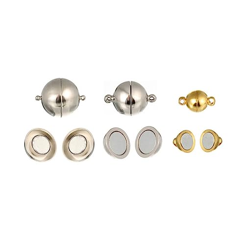 Housoutil 10 Stück Teiliges Magnetische Schmuckverschlüsse für Diy Armbänder und Fußketten Weiß Einfacher Starke Haltekraft für Handgefertigte Schmuckstücke von Housoutil