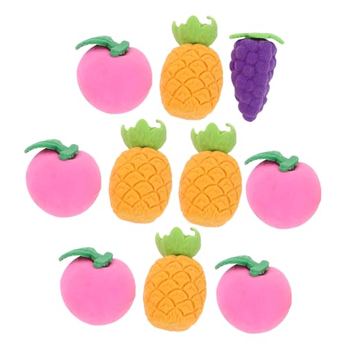 Housoutil 10 Stück Teiliges Mini Radiergummis in Fruchtigen Lustige Obst-motive Langlebig und Praktisch als Halloween Partygeschenke Schulbelohnungen und Kleine Geschenkideen von Housoutil