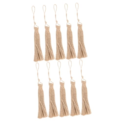 Housoutil 10 Stück Teiliges Natürliche Jute Quasten Dekorative Anhänger für DIY Holzperlen Girlanden Hochzeits Weihnachtsdeko Langlebige Praktische Bastelverzierung Housoutil 10 Stück Teiliges Natürliche Jute Quasten Dekorative Anhänger für DIY Holzperlen Girlanden Hochzeits Weihnachtsdeko Langlebige Praktische Bastelverzierung von Housoutil