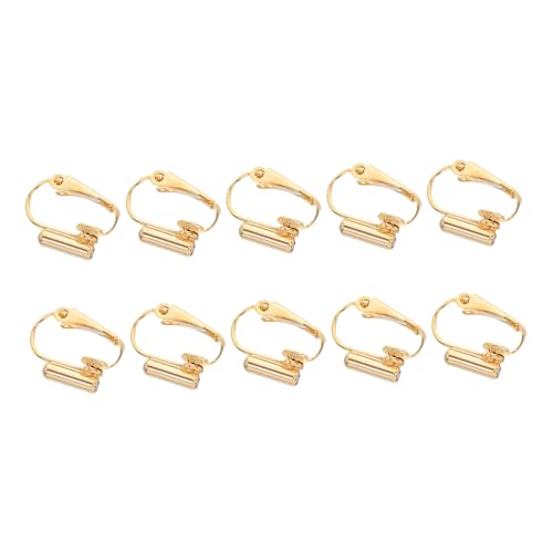 Housoutil 10 Stück Teiliges Ohrring Clip Adapter Vergoldet Einstellbare Ohrclip Verschlüsse Komfortable Ohrclips für Durchbohrte Ohren DIY Schmuckherstellung für Damen und Herren Housoutil 10 Stück Teiliges Ohrring Clip Adapter Vergoldet Einstellbare Ohrclip Verschlüsse Komfortable Ohrclips für Durchbohrte Ohren DIY Schmuckherstellung für Damen und Herren von Housoutil